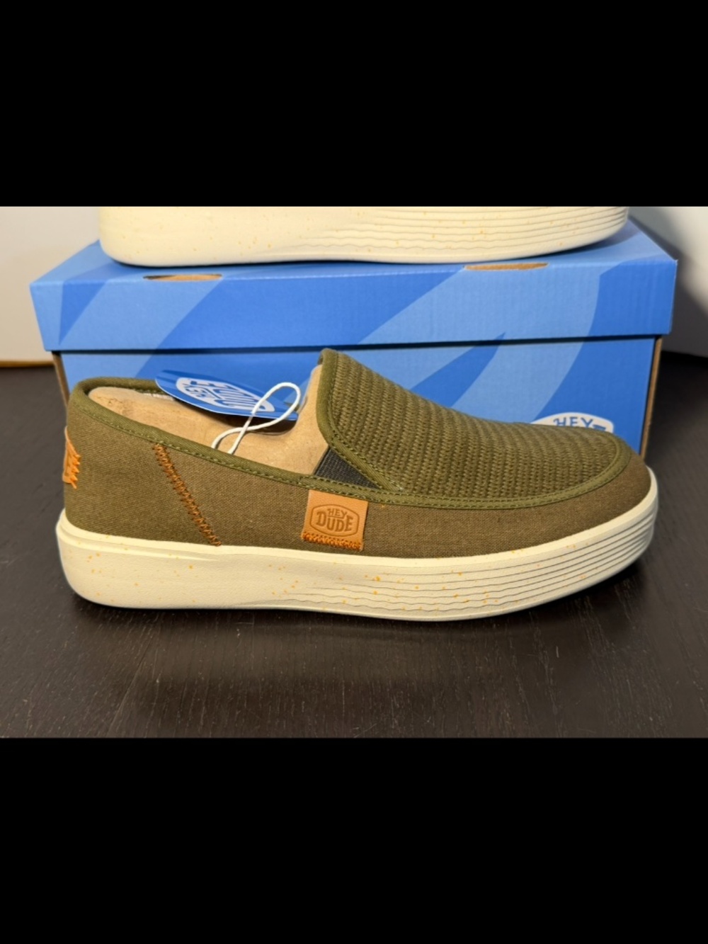 Hey Dude Sunapee M Coastline Slip On Shoes Loafers Olive Mens 7M